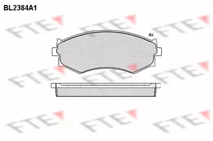 Комплект тормозных колодок FTE BL2384A1