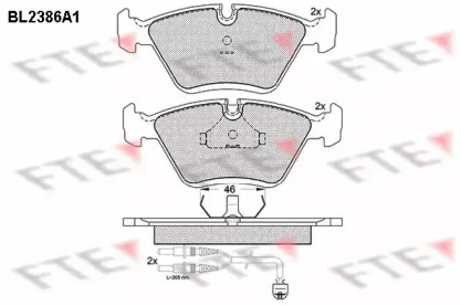 Комплект тормозных колодок FTE BL2386A1