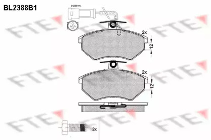 Комплект тормозных колодок FTE BL2388B1