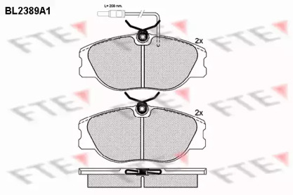 Комплект тормозных колодок FTE BL2389A1