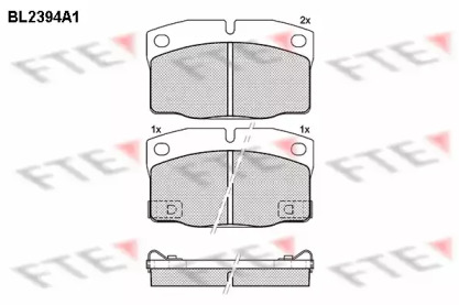 Комплект тормозных колодок FTE BL2394A1