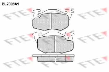 Комплект тормозных колодок FTE BL2398A1