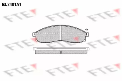 Комплект тормозных колодок FTE BL2401A1