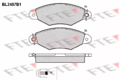 Комплект тормозных колодок FTE BL2407B1