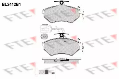 Комплект тормозных колодок FTE BL2412B1