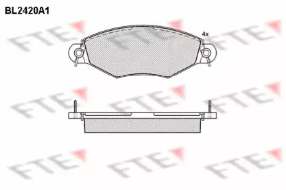 Комплект тормозных колодок FTE BL2420A1