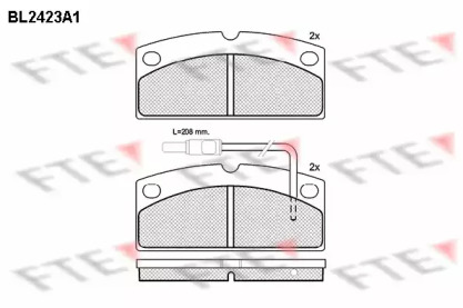 Комплект тормозных колодок FTE BL2423A1