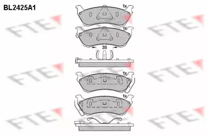 Комплект тормозных колодок FTE BL2425A1