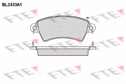 Комплект тормозных колодок FTE BL2433A1