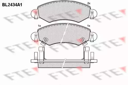 Комплект тормозных колодок FTE BL2434A1