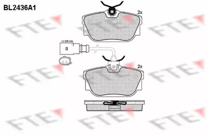 Комплект тормозных колодок FTE BL2436A1