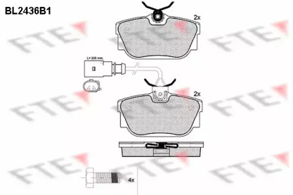 Комплект тормозных колодок FTE BL2436B1