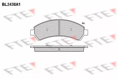 Комплект тормозных колодок FTE BL2438A1