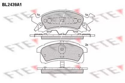 Комплект тормозных колодок FTE BL2439A1