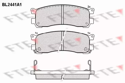 Комплект тормозных колодок FTE BL2441A1