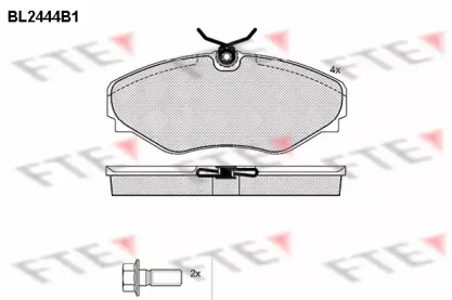 Комплект тормозных колодок FTE BL2444B1