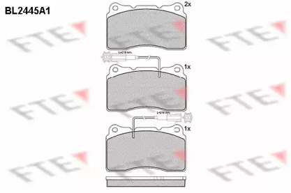 Комплект тормозных колодок FTE BL2445A1