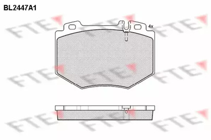 Комплект тормозных колодок FTE BL2447A1