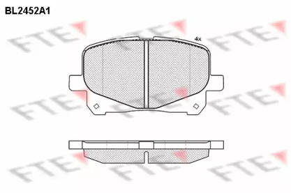 Комплект тормозных колодок FTE BL2452A1