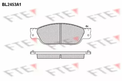 Комплект тормозных колодок FTE BL2453A1