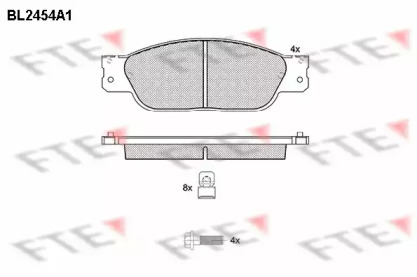 Комплект тормозных колодок FTE BL2454A1