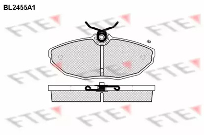 Комплект тормозных колодок FTE BL2455A1