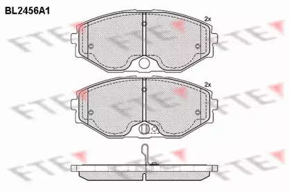 Комплект тормозных колодок FTE BL2456A1