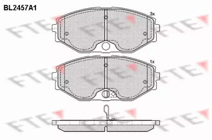 Комплект тормозных колодок FTE BL2457A1