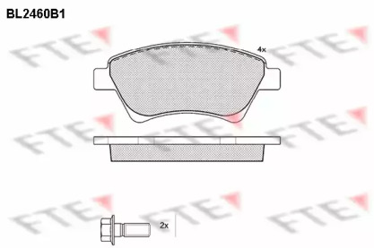 Комплект тормозных колодок FTE BL2460B1