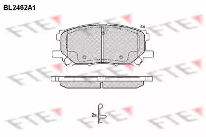 Комплект тормозных колодок FTE BL2462A1