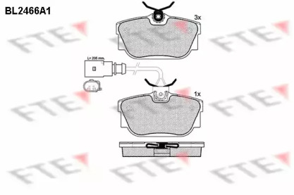 Комплект тормозных колодок FTE BL2466A1