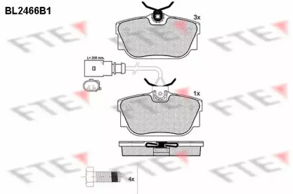 Комплект тормозных колодок FTE BL2466B1