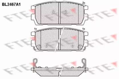 Комплект тормозных колодок FTE BL2467A1