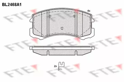 Комплект тормозных колодок FTE BL2468A1