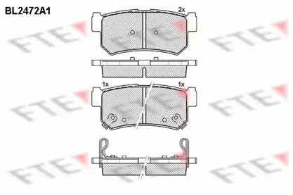 Комплект тормозных колодок FTE BL2472A1