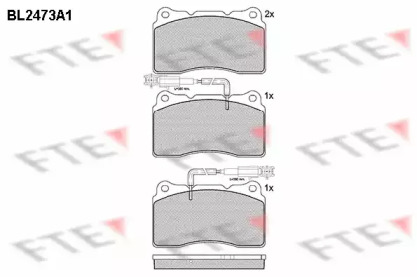 Комплект тормозных колодок FTE BL2473A1