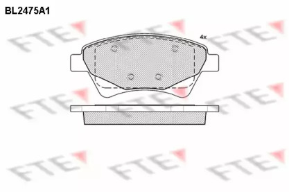 Комплект тормозных колодок FTE BL2475A1