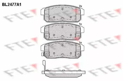 Комплект тормозных колодок FTE BL2477A1