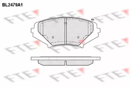 Комплект тормозных колодок FTE BL2479A1