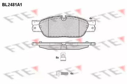 Комплект тормозных колодок FTE BL2481A1