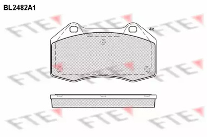 Комплект тормозных колодок FTE BL2482A1