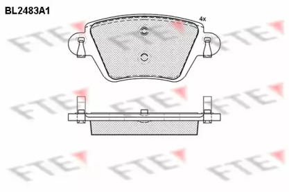 Комплект тормозных колодок FTE BL2483A1