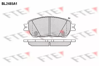 Комплект тормозных колодок FTE BL2485A1