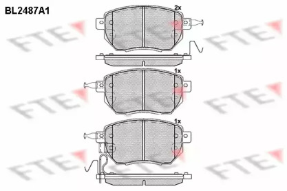 Комплект тормозных колодок FTE BL2487A1