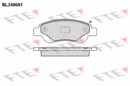 Комплект тормозных колодок FTE BL2490A1