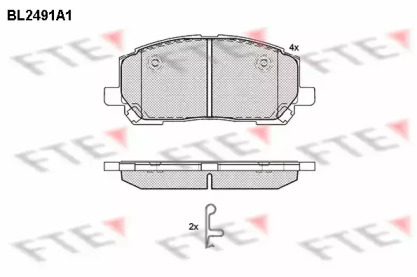 Комплект тормозных колодок FTE BL2491A1