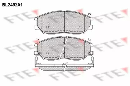 Комплект тормозных колодок FTE BL2492A1