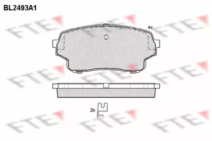 Комплект тормозных колодок FTE BL2493A1