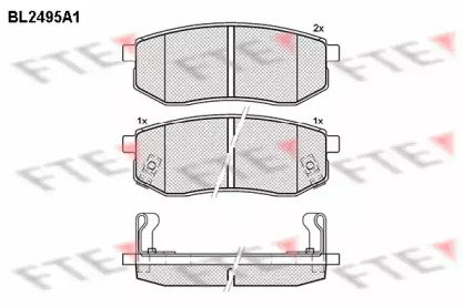 Комплект тормозных колодок FTE BL2495A1