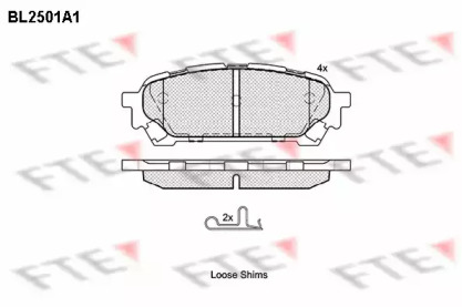 Комплект тормозных колодок FTE BL2501A1